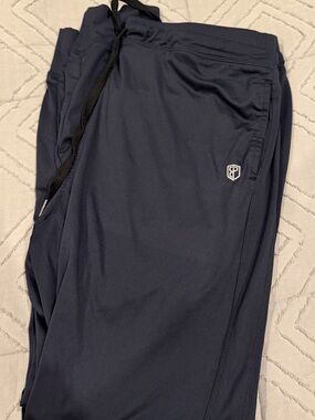 Born Primitive Grey Blue Athletic Track Joggers with Drawstring